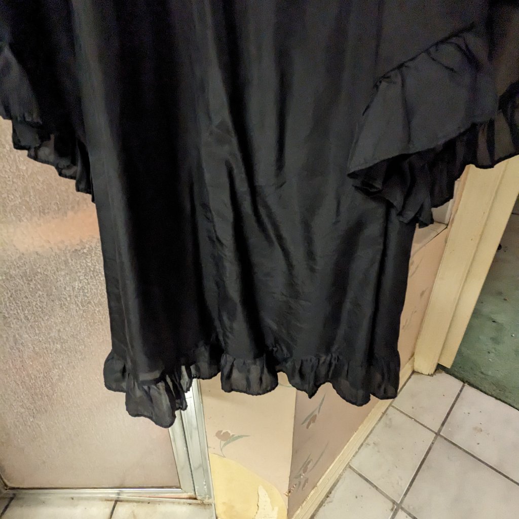 Daughters Of The Revolution Black Silk Off Shoulder Dress Tunic Size Small — image 3 of 8